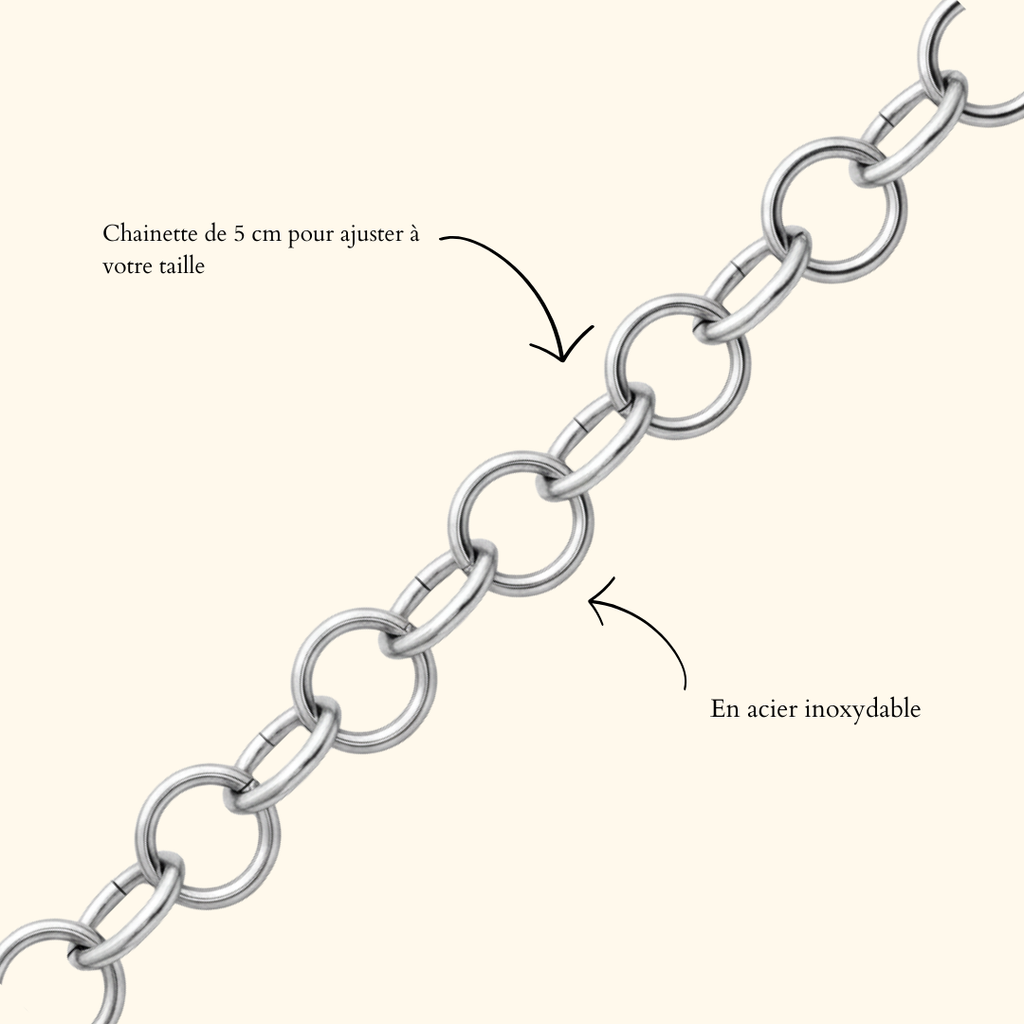 Chaine de cheville en cristal - Trace Obscure