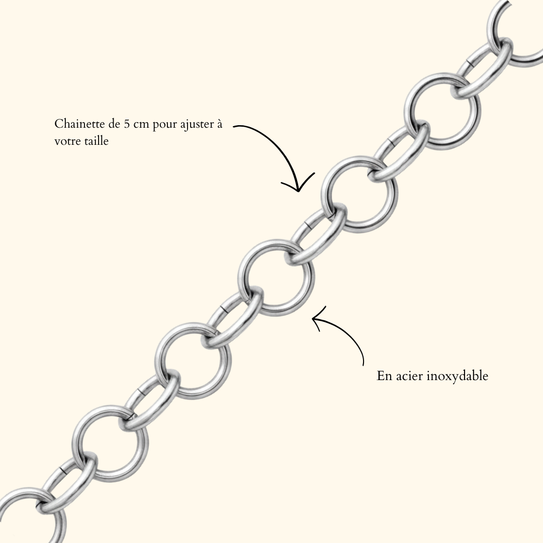 Chaine de cheville en cristal - Trace Obscure