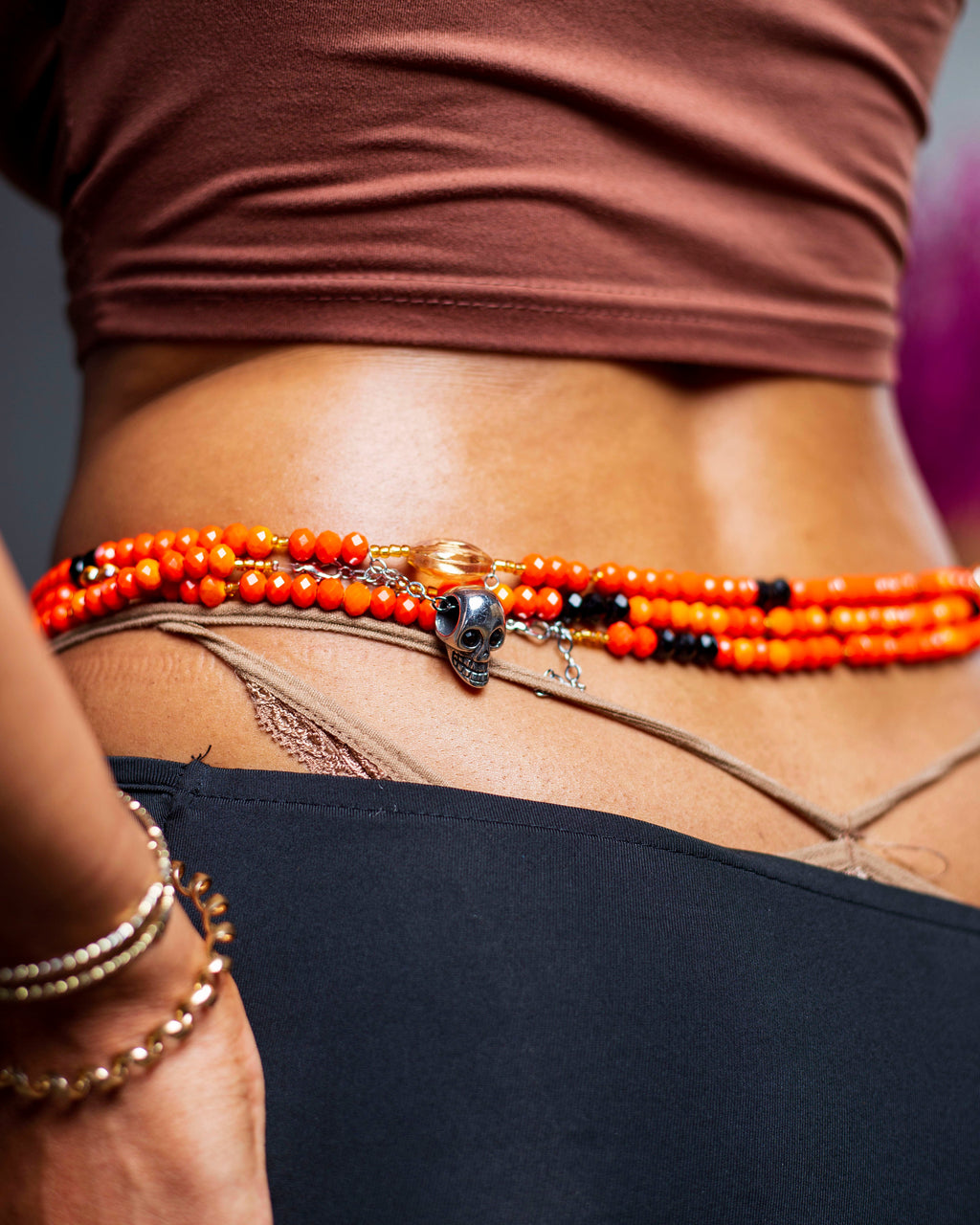 Chaine de ventre en cristal - Flamme Mystique