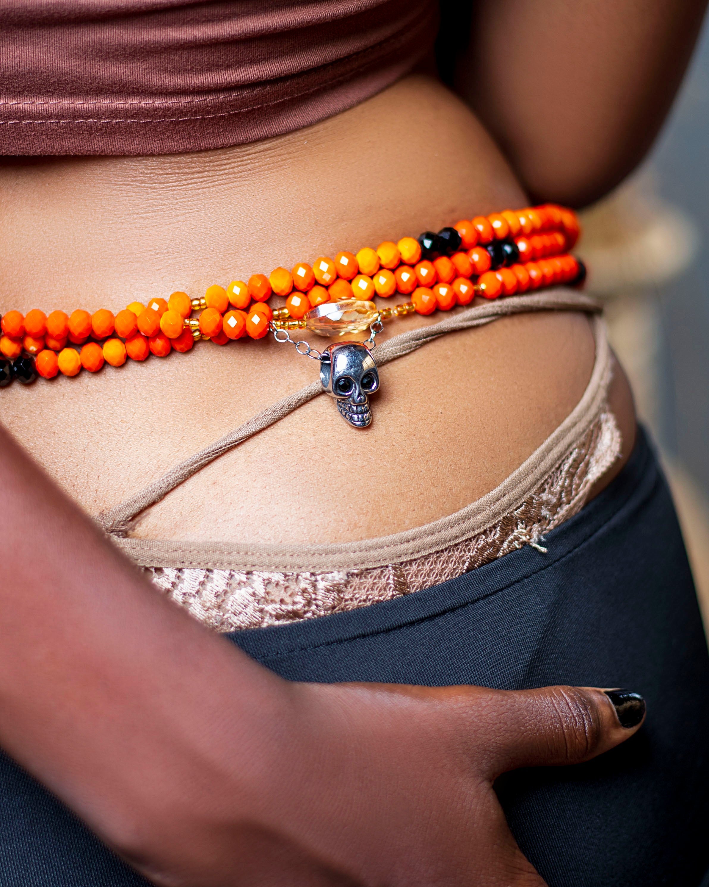 Chaine de ventre en cristal - Flamme Mystique