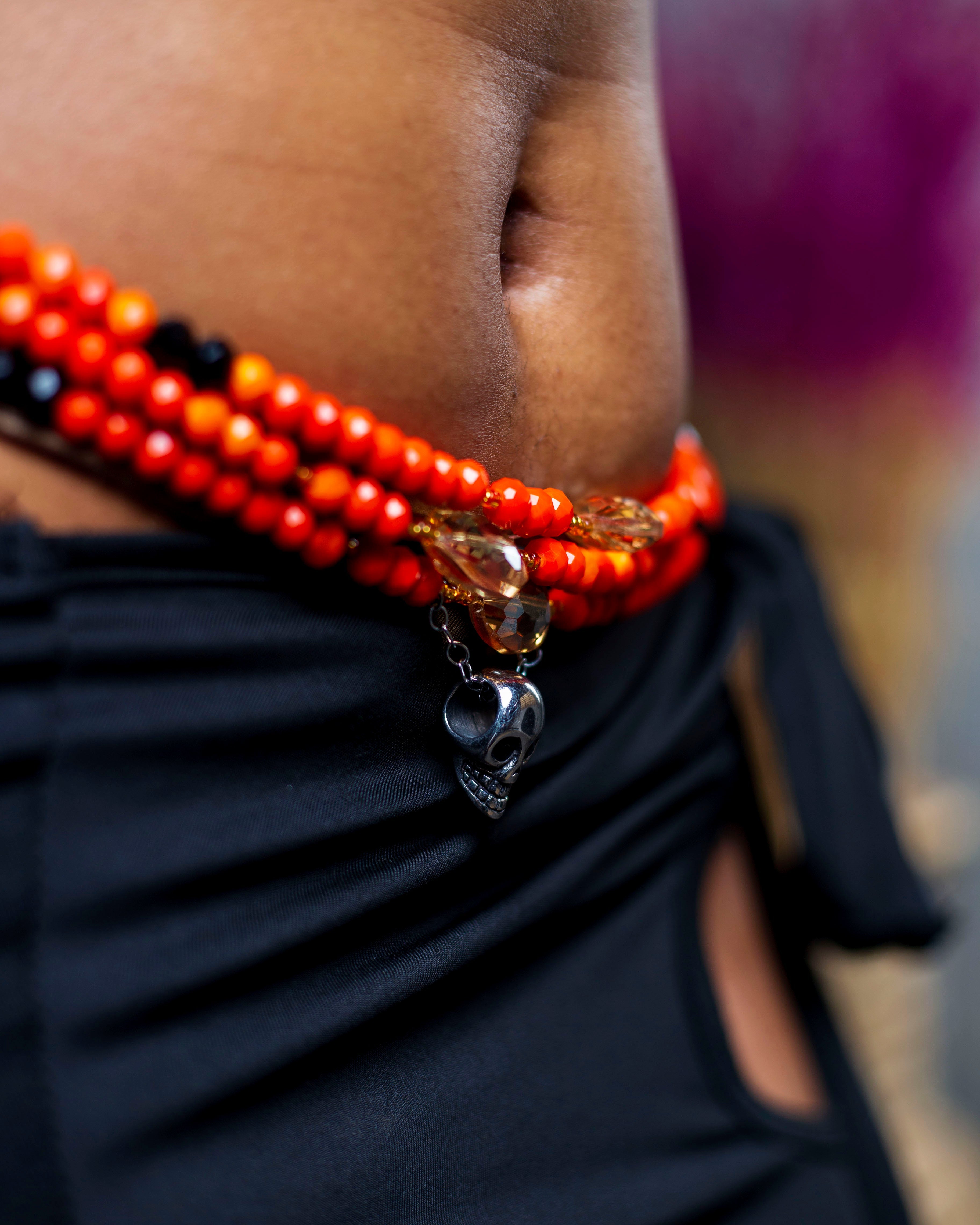 Chaine de ventre en cristal - Flamme Mystique