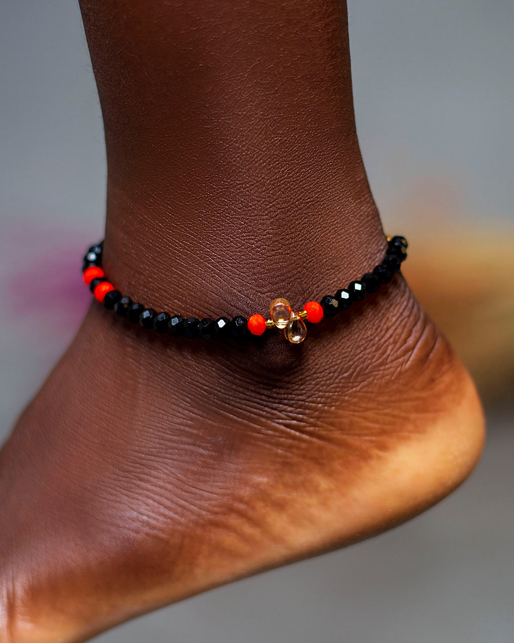 Chaine de cheville en cristal - Trace Obscure