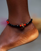 Chaine de cheville en cristal - Trace Obscure