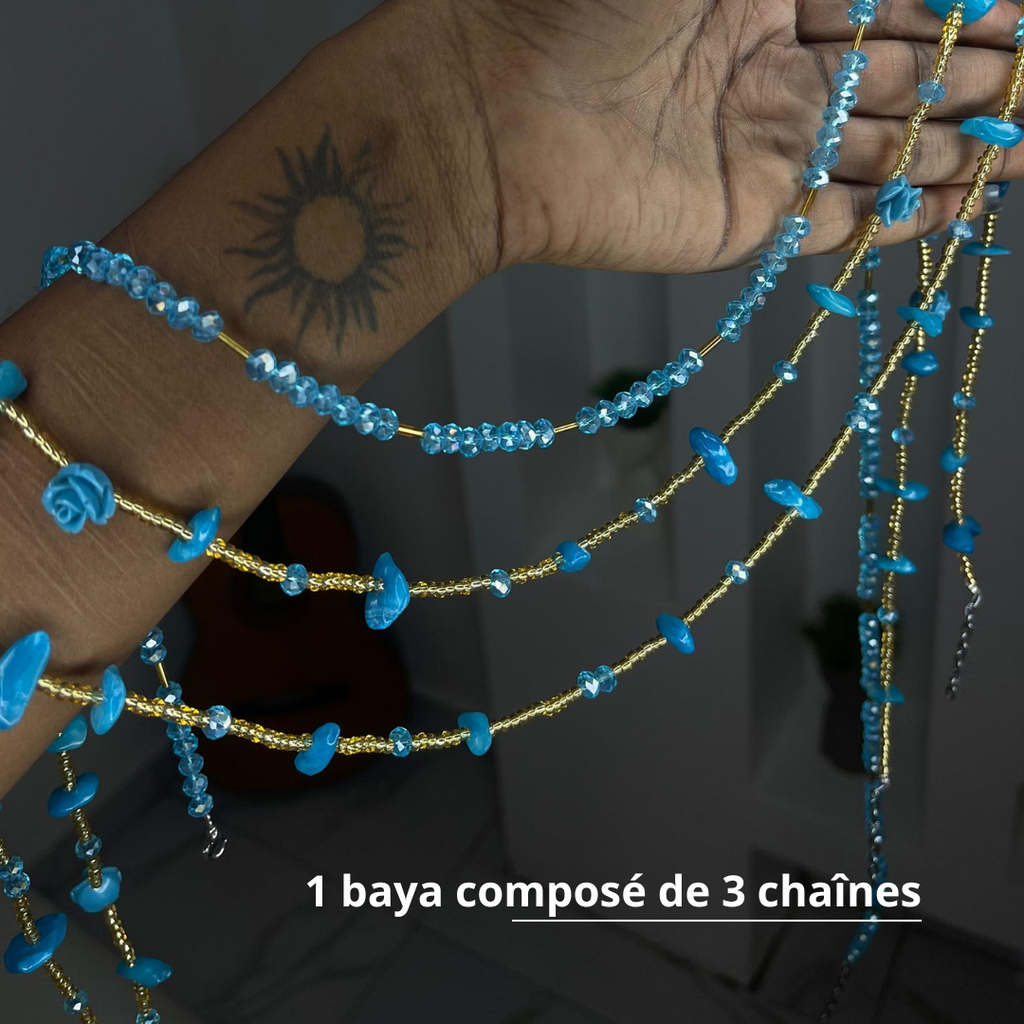 Chaine de ventre en pierre - Perle d’Aurore