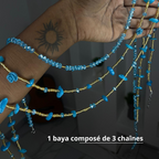 Chaine de ventre en pierre - Perle d’Aurore