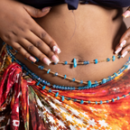 Chaine de ventre en pierre - Perle d’Aurore